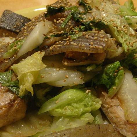 鮭と白菜のさっぱり炒め
