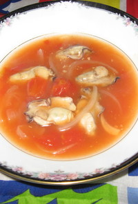 牡蠣のトマトスープ