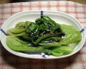 青梗菜のオイスターソースかけ