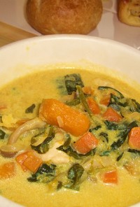 カボチャ♡お野菜たっぷり食べる豆乳スープ