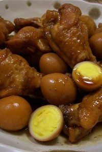 鶏とウズラのサッパリ黒酢煮☆