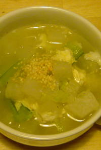大根と青梗菜の簡単☆中華風スープ