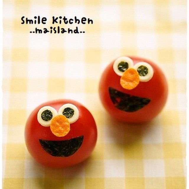 ミニトマトdeミニエルモ キャラ弁おかず レシピ 作り方 By Mai Mai クックパッド 簡単おいしいみんなのレシピが352万品