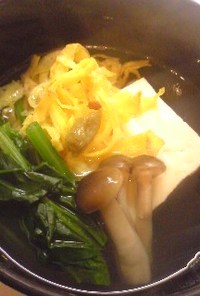 錦糸卵と豆腐のお吸い物