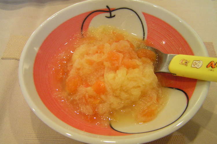 離乳食中期 りんごとトマトおいしいの レシピ 作り方 By Kkomy クックパッド 簡単おいしいみんなのレシピが360万品
