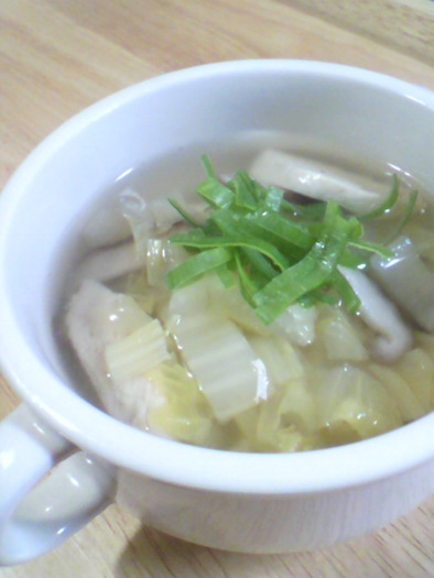 あったまろう❤白菜とささみの中華スープの写真