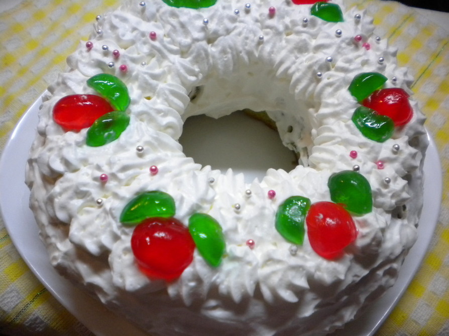 １８㎝リング型（簡単クリスマスケーキ）の画像