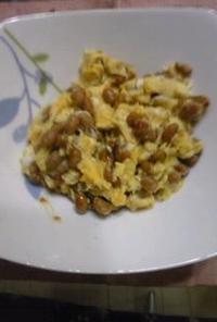 納豆と卵の炒め物