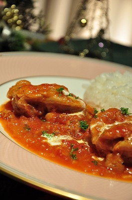 クリスマスにも❤チキンのトマト煮