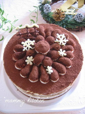 ヨーグルトでヘルシーティラミスケーキ♪