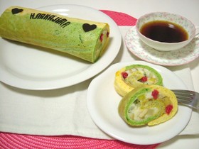 豆乳クリームの米粉ベジロールケーキ♪