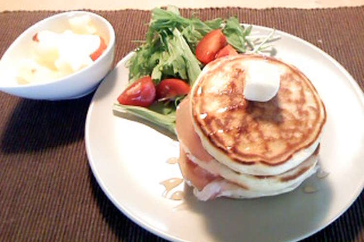 日曜の朝食の定番 ホットケーキサンド レシピ 作り方 By 梨ママ クックパッド 簡単おいしいみんなのレシピが349万品