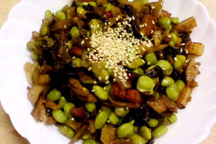 もう一品 生枝豆の五色炒り煮 常備菜に レシピ 作り方 By Sarala クックパッド 簡単おいしいみんなのレシピが376万品