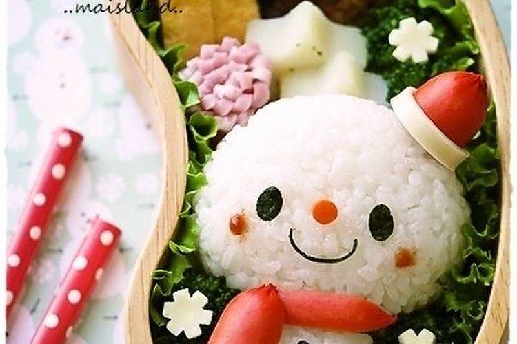 クリスマスに 雪だるまちゃん キャラ弁 レシピ 作り方 By Mai Mai クックパッド