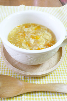 子供が大好き♪ 野菜たっぷり卵スープ