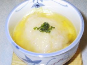 白身魚の生湯葉蒸し