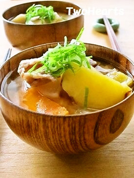 おかずになる具だくさん豚汁