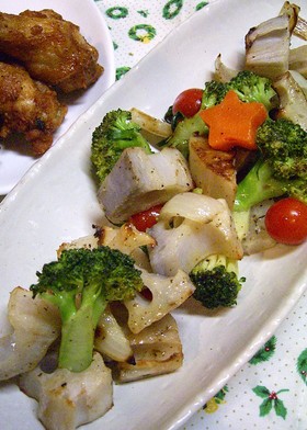 クリスマスカラーの*焼き野菜マリネ*