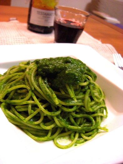 驚きの美味しさ！小松菜のスパゲティの写真