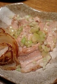 豚バラ肉のネギ塩焼