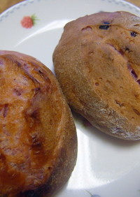 天然酵母のブルーベリー入り紫芋パン