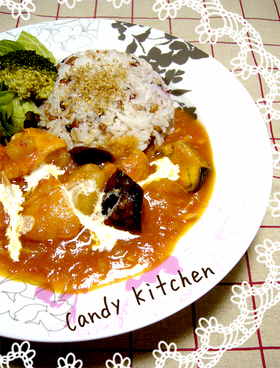 カフェ飯★チキンのトマト煮込みシチュー♪