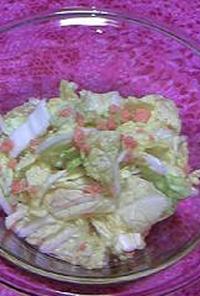 白菜と鮭の梅昆布サラダ