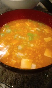 納豆のお味噌汁の写真