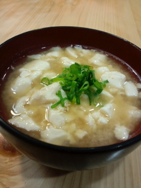 沖縄料理ゆし豆腐風♡おぼろ豆腐のお味噌汁