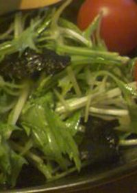 海苔と水菜のサラダ