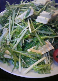 水菜と湯葉のサラダ
