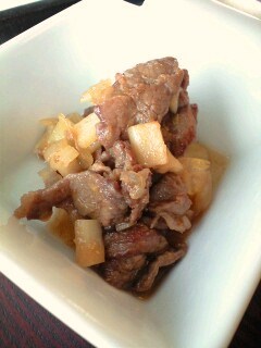 牛肉+玉ねぎ・れんこんのコロコロ甘露煮