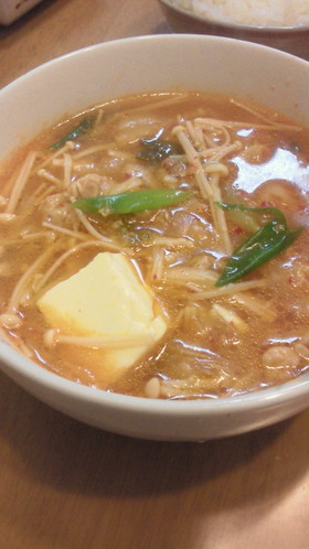 キムチと豚肉のあったかスープ♪