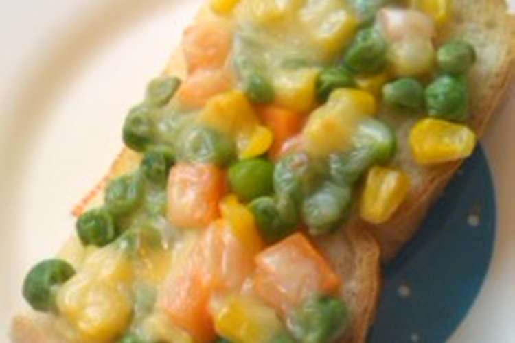 鮮やかミックスベジタブルでチーズトースト レシピ 作り方 By グリーン 彡 クックパッド 簡単おいしいみんなのレシピが350万品