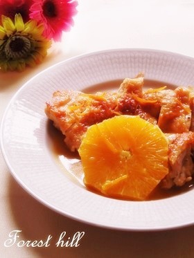 鶏モモ肉のオレンジ煮の画像