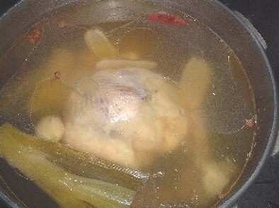 圧力鍋でラクラク♪鶏の丸ごと煮（スープもGOOD！）の写真