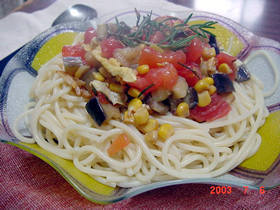 テキトウ・ヒエヒエ夏野菜パスタ