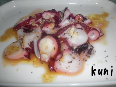蛸のカルパッチョ　の画像
