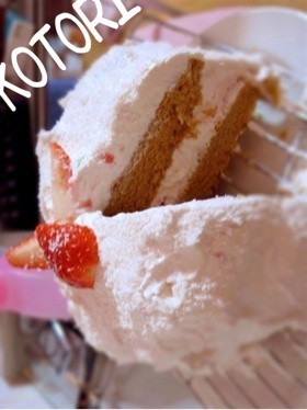 デコレーションケーキ☆ピンクケーキの画像