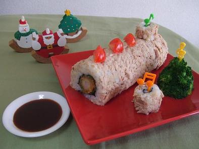 クリスマスに☆ブッシュドノエル寿司の写真