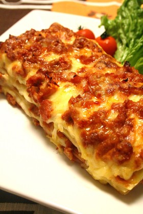 電子レンジで作るラザニアのレシピ