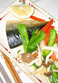 ♬簡単ヘルシー♬～鯖の野菜塩餡かけ～
