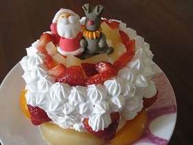 簡単・卵なし☆クリスマスケーキ