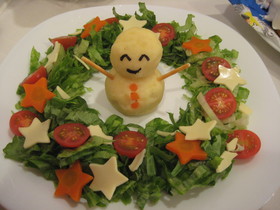 クリスマス リースサラダ