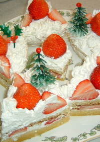 ◇丸型ケーキ台で！星のクリスマスケーキ◇