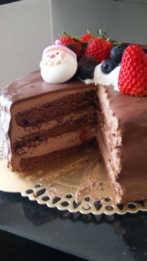 2009　クリスマス　チョコレートケーキの画像