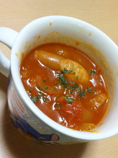 トマト缶de簡単こく旨スープ！の写真