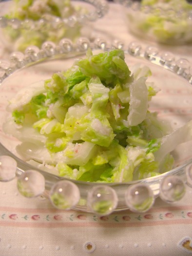 白菜をモリモリ食べよう！カニ入りサラダの写真