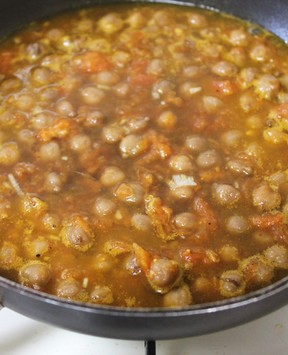 インドのスパイスひよこ豆のレシピ