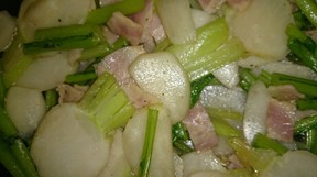 カブとベーコンのハッシュレシピ